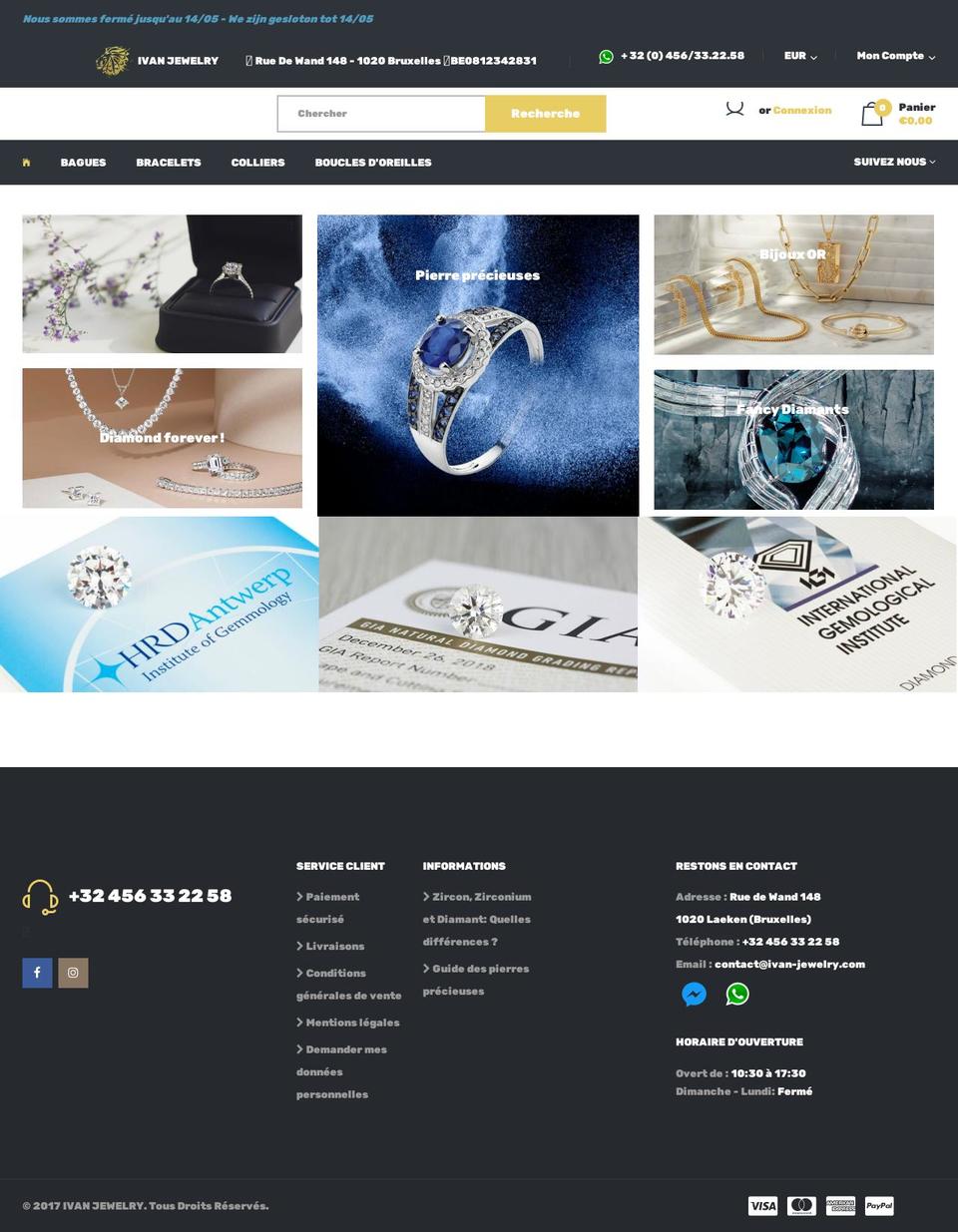 Sneaker Shopify theme site example ivan-jewelry.com
