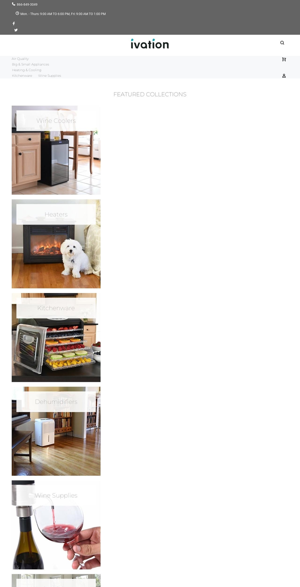 ivationproducts.com shopify website screenshot