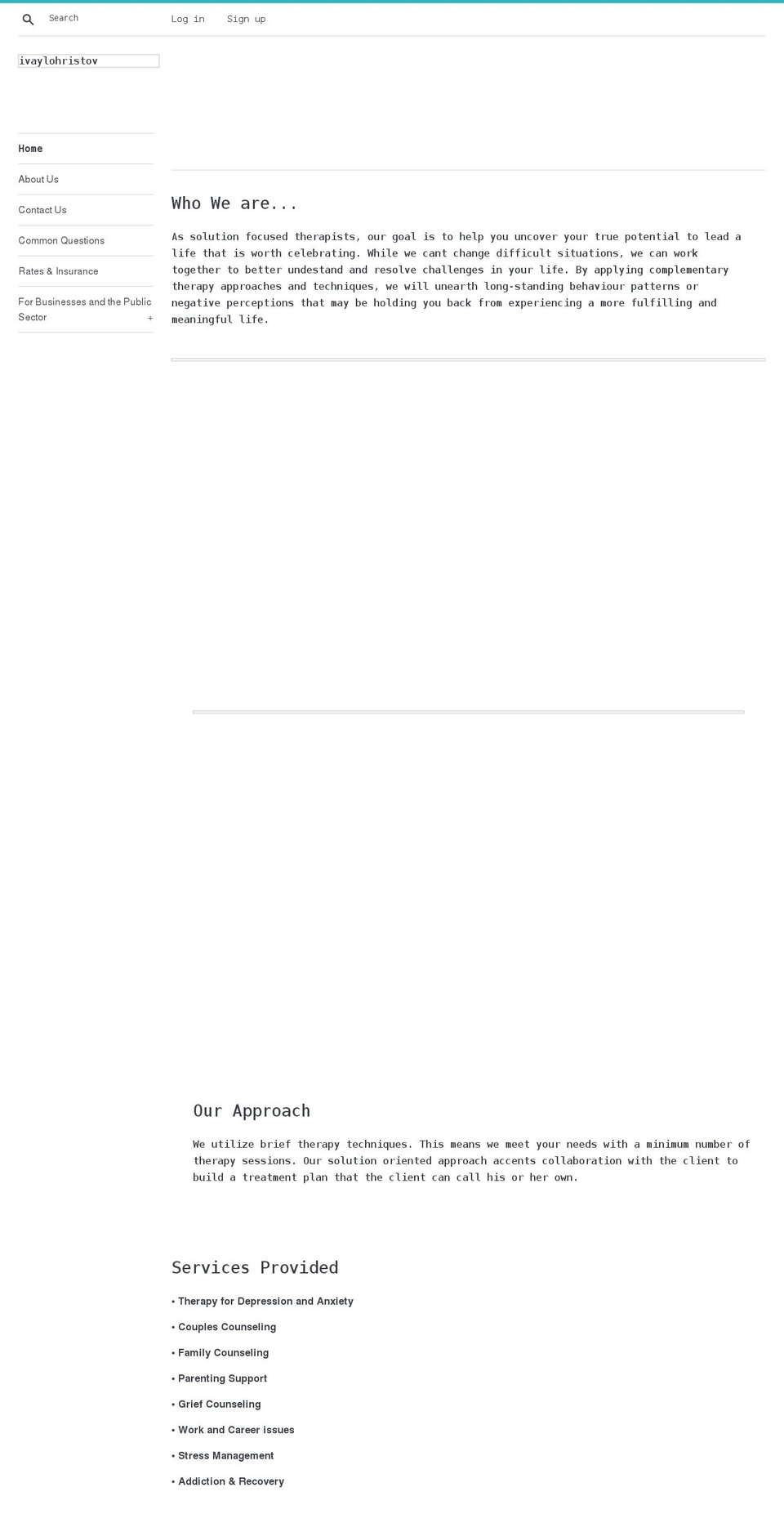 ivaylohristovpsychotherapy.com shopify website screenshot
