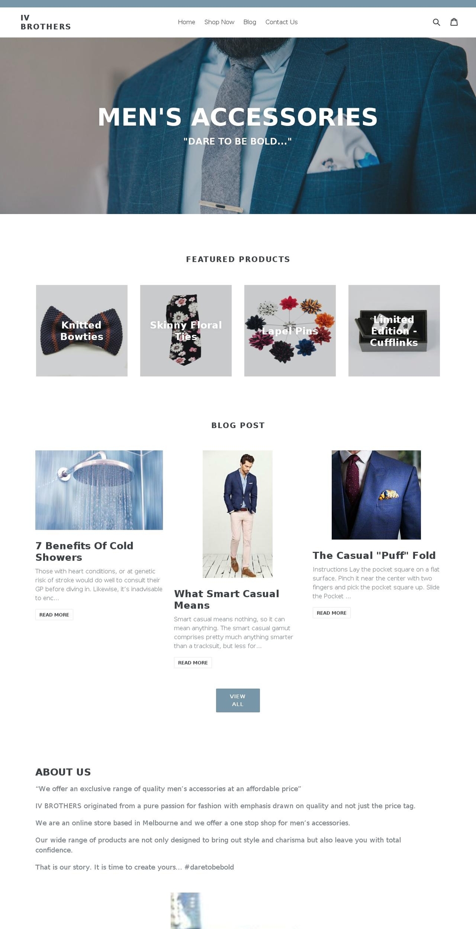 ivbrothers.com — Shopify storefront screenshot