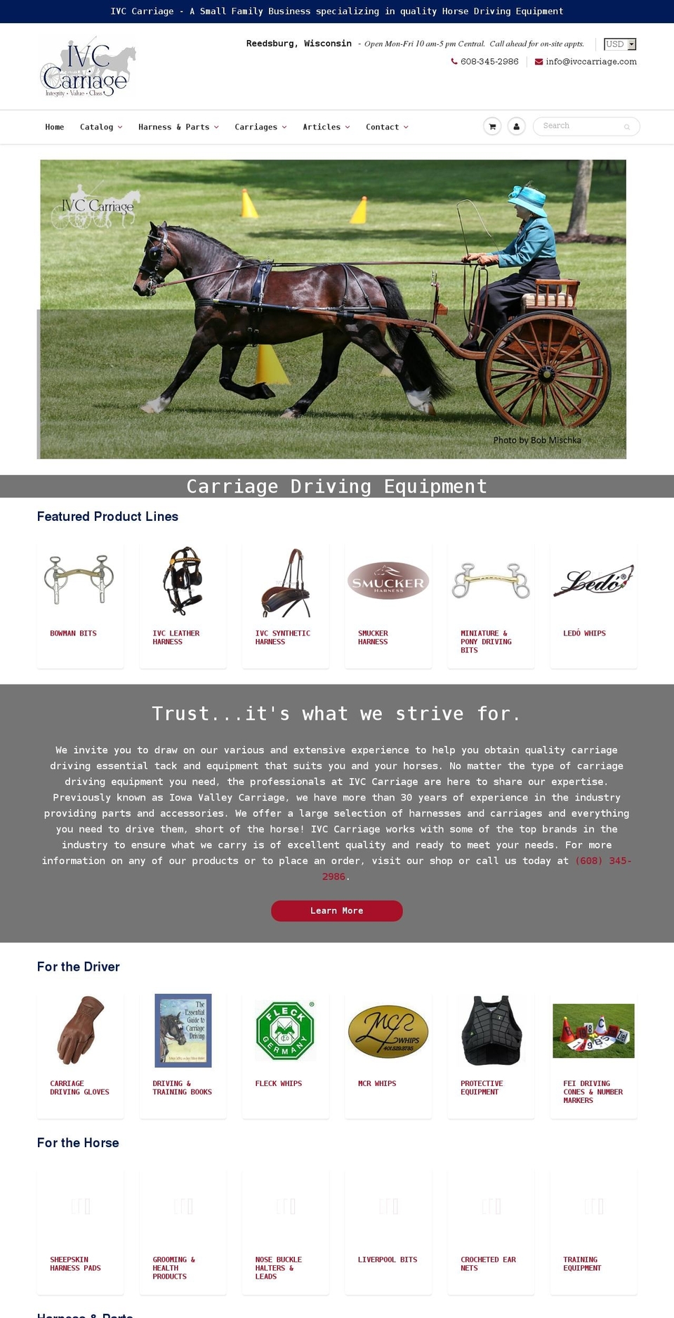 ivccarriage.com shopify website screenshot