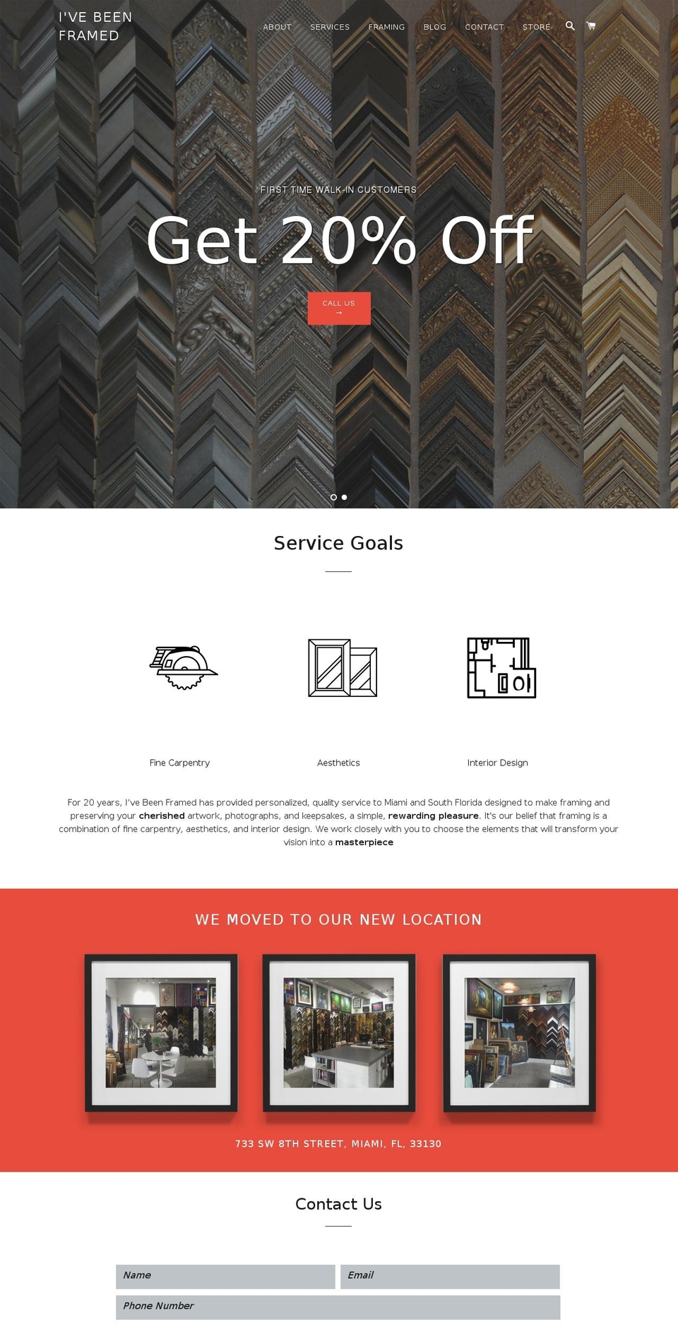 ivebeenframedmiami.com shopify website screenshot