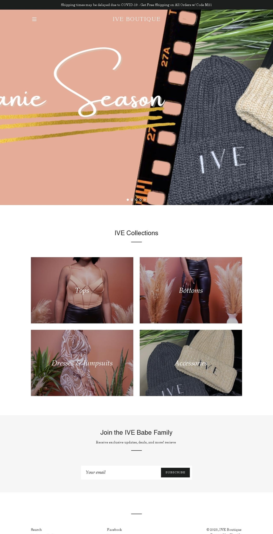 iveboutique.com shopify website screenshot