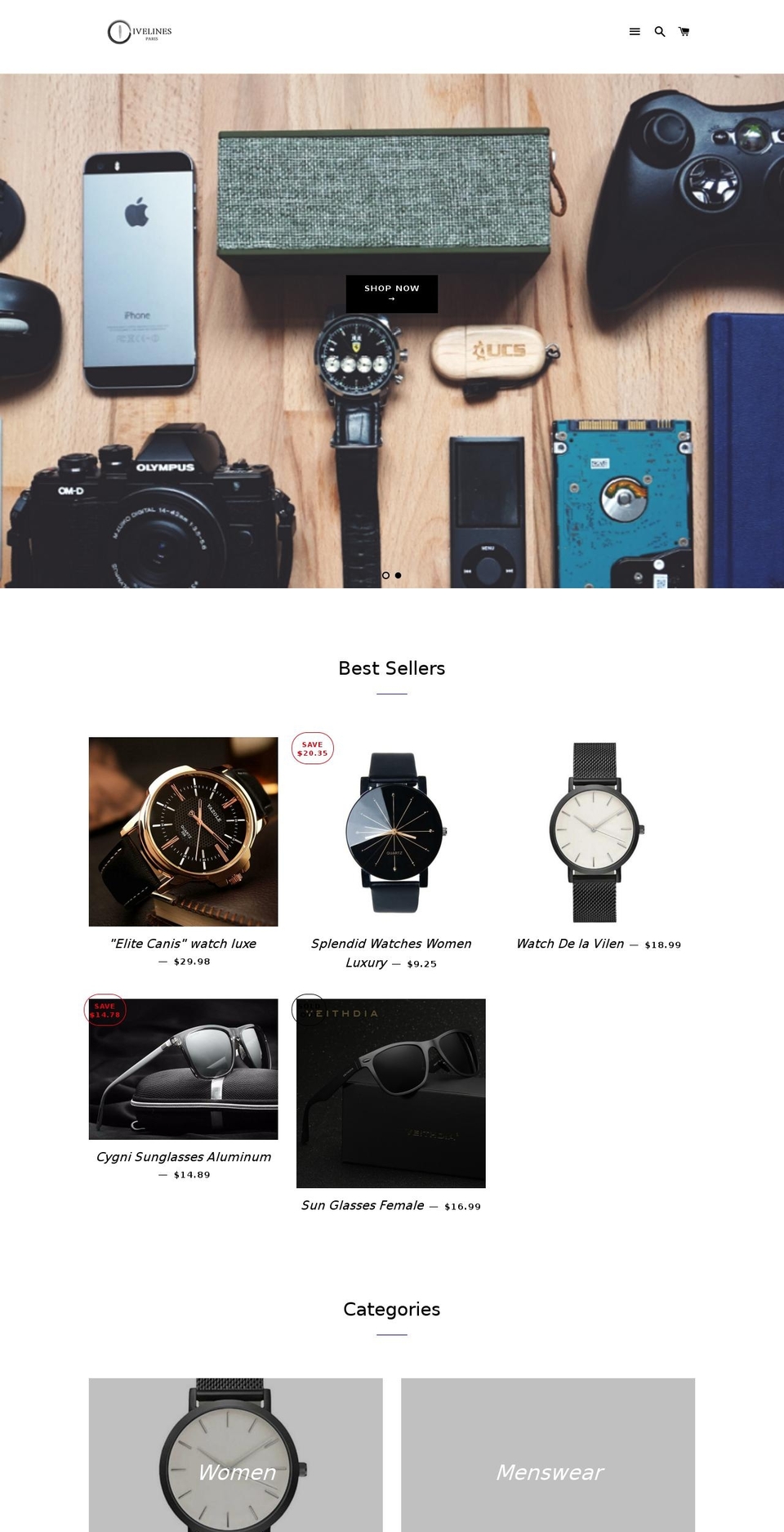 ivelines.com — Shopify storefront screenshot