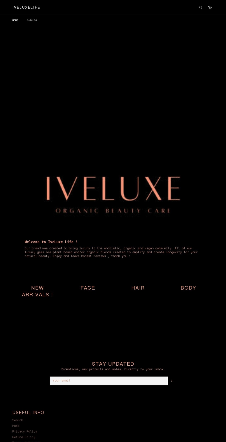 iveluxelife.com shopify website screenshot