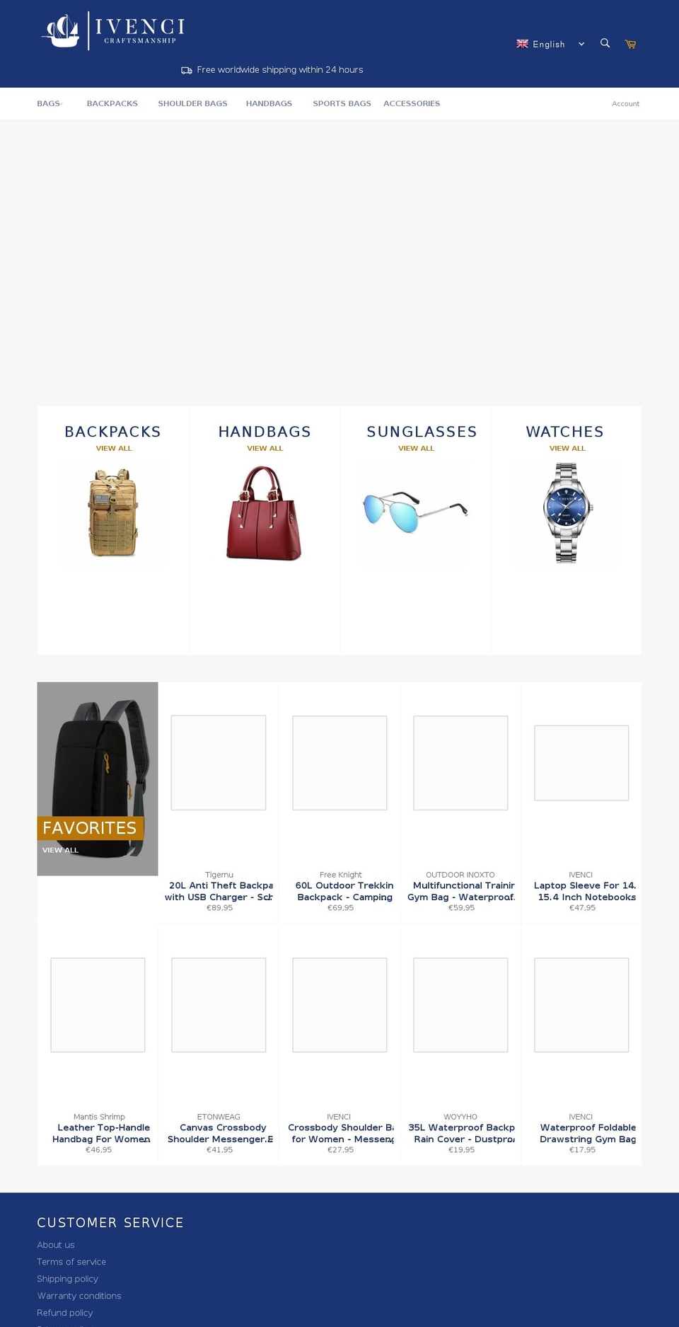 ivenci.com shopify website screenshot