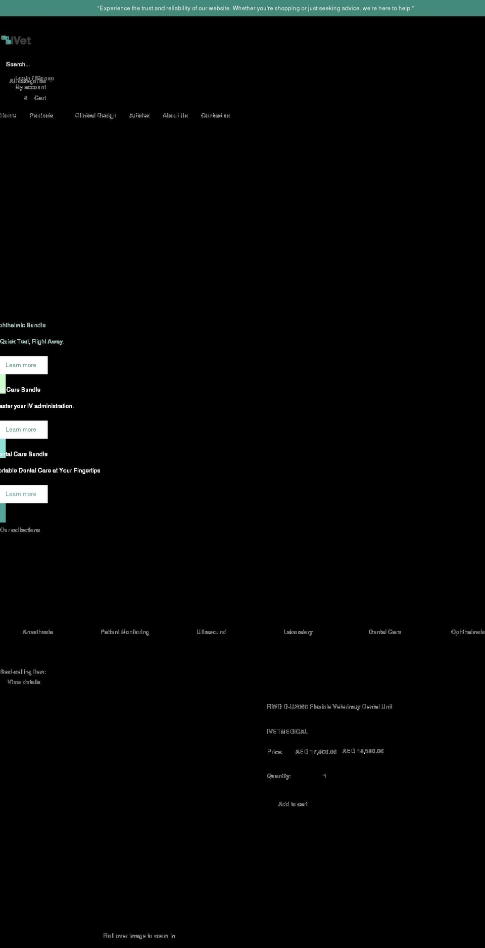 ivetmedical.com shopify website screenshot
