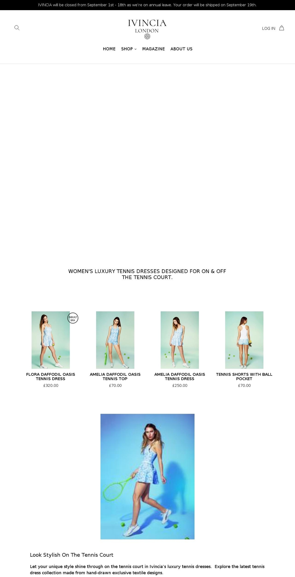 ivincia.com — Shopify storefront screenshot