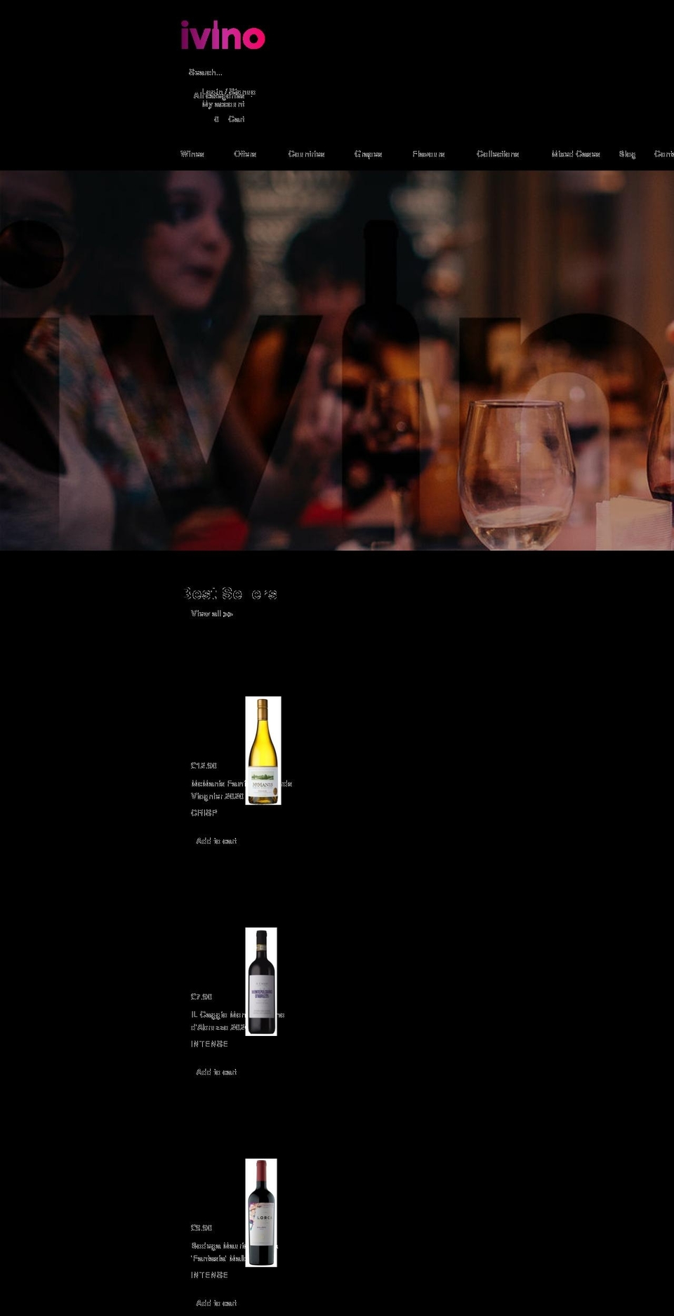 ivino.co.uk shopify website screenshot