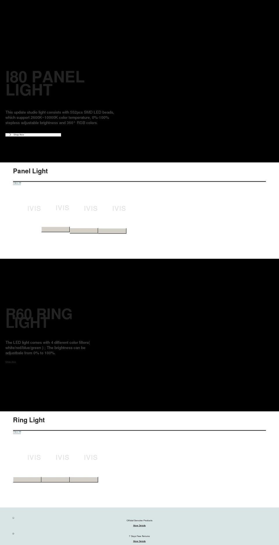 ivisii.com shopify website screenshot