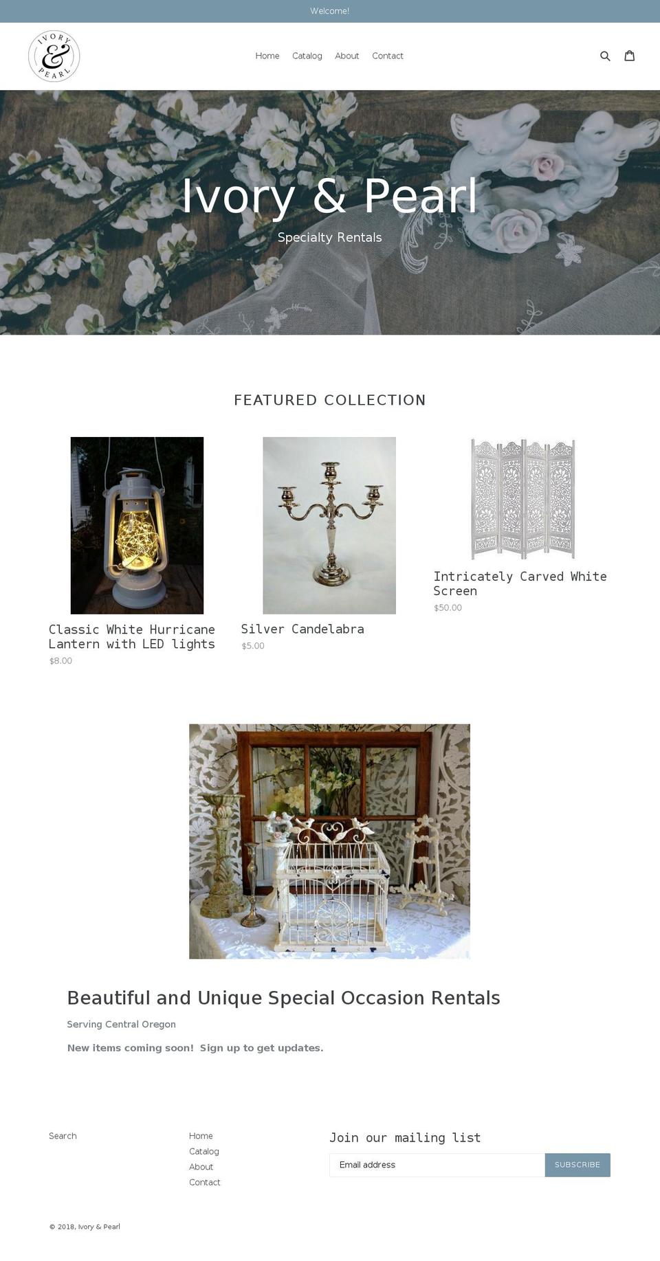 ivoryandpearlco.com — Shopify storefront screenshot