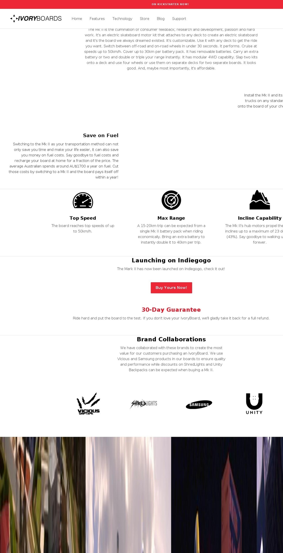ivoryboards.com shopify website screenshot