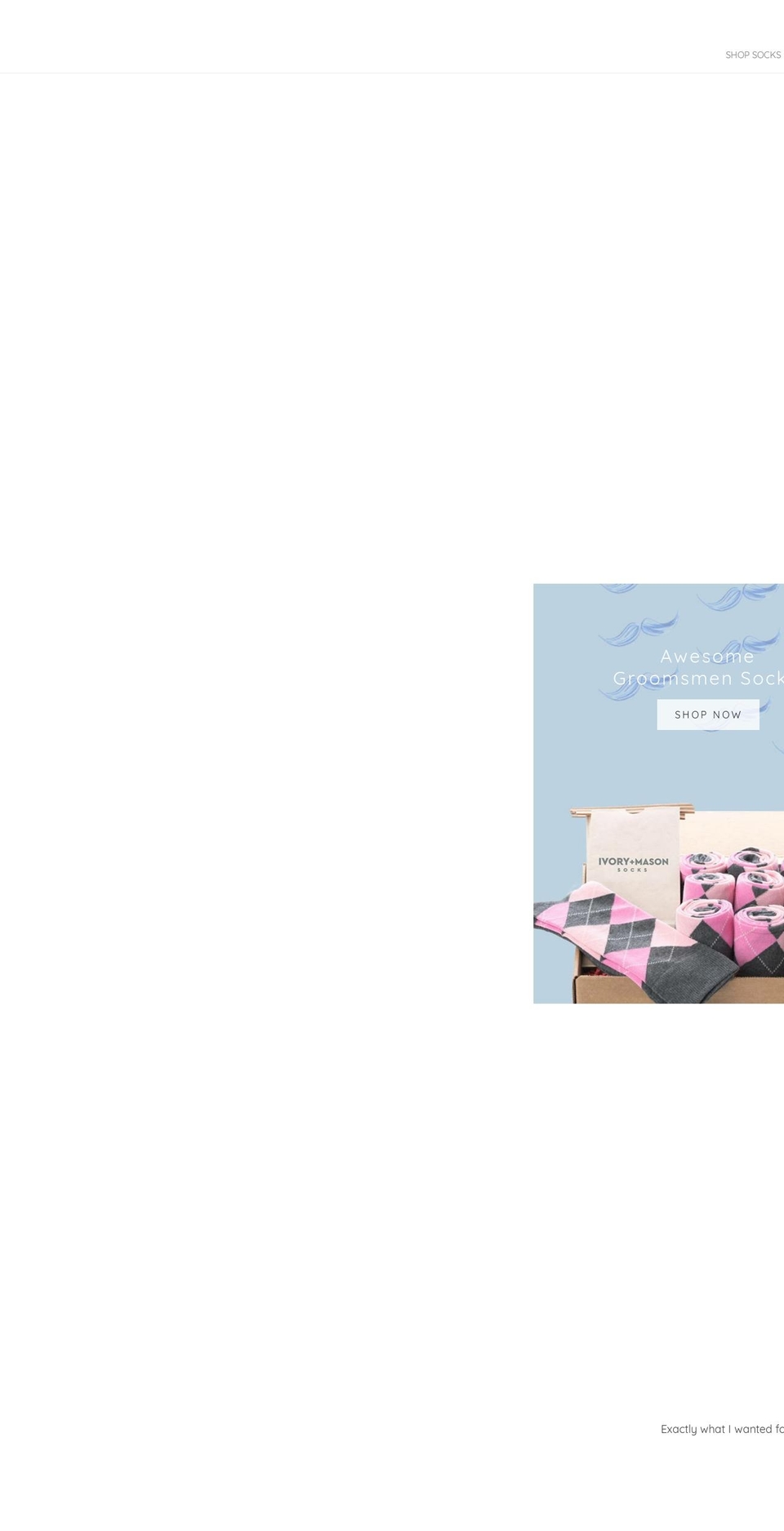 ivorymasonsocks.com — Shopify storefront screenshot