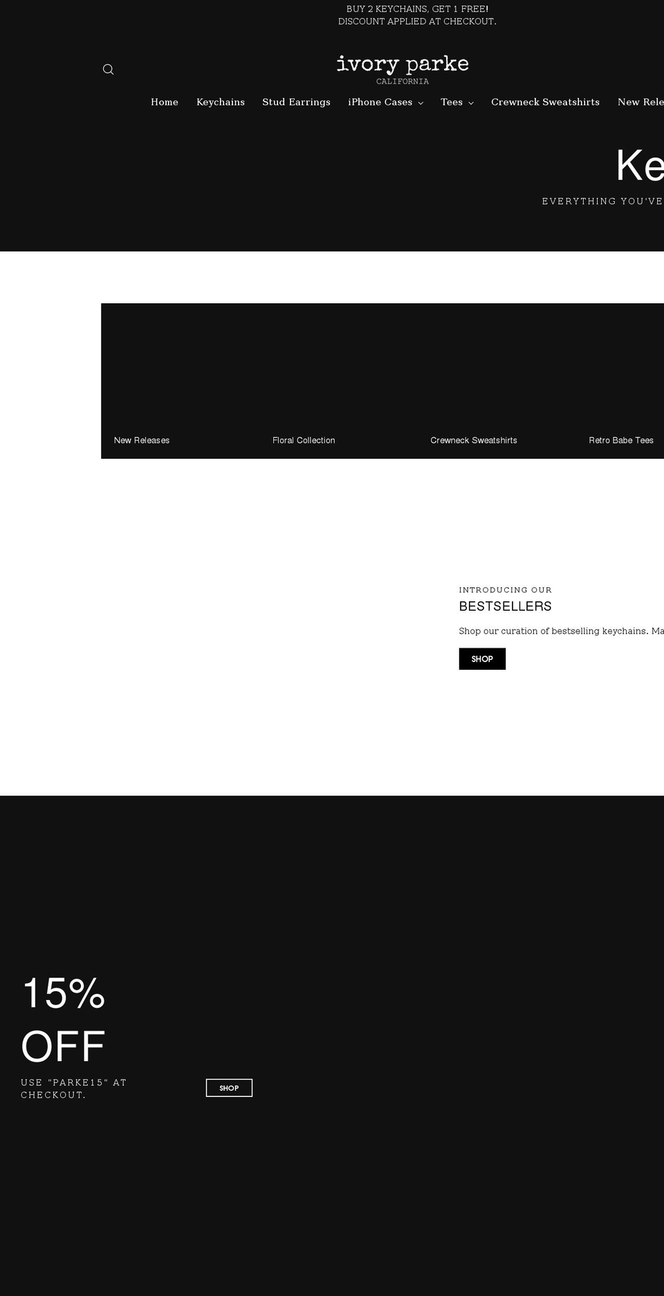 ivoryparke.com shopify website screenshot