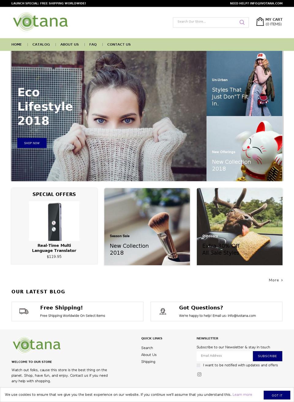 ivotana.com — Shopify storefront screenshot