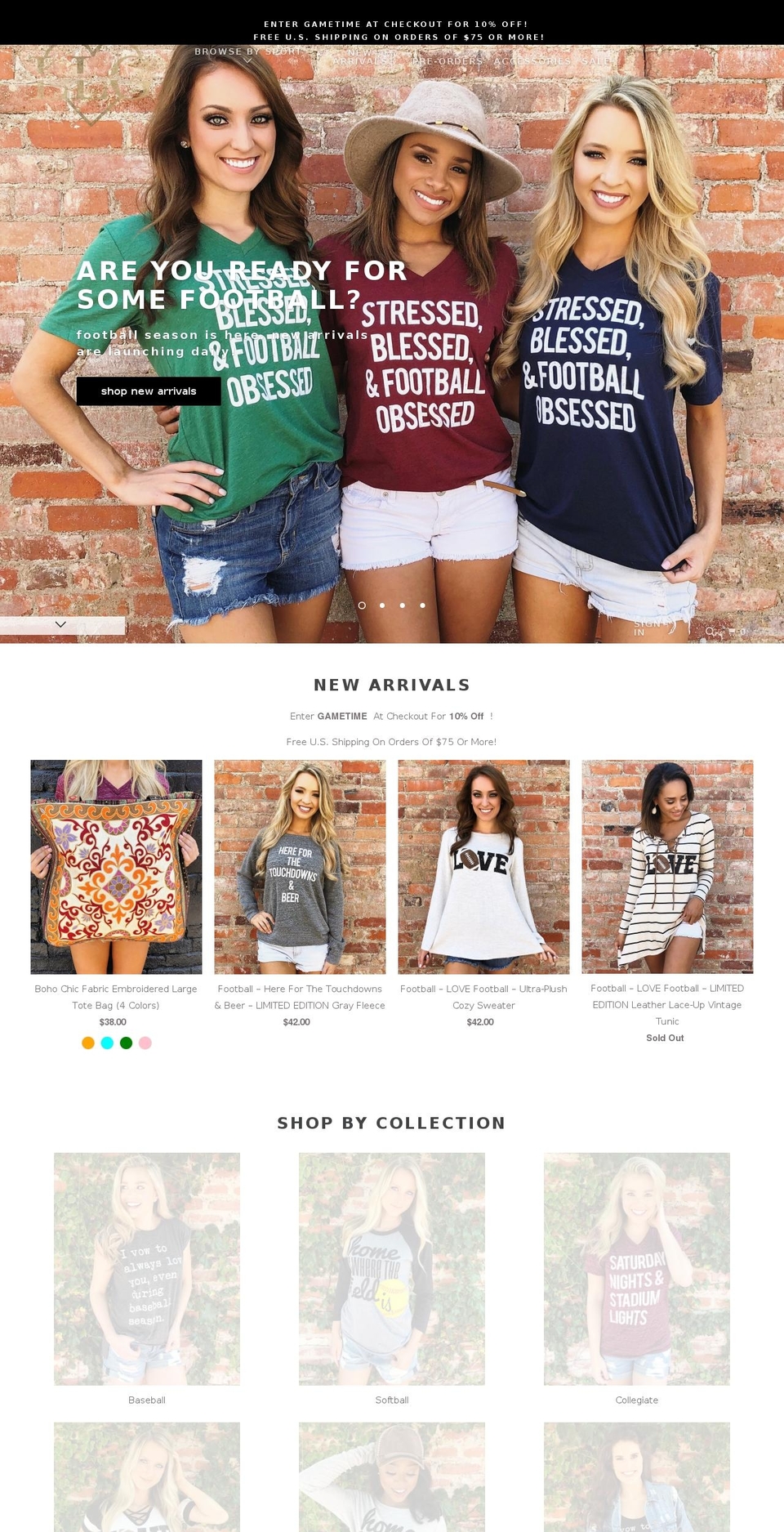ivowtoalwaysloveyouevenduringfootballseason.com — Shopify storefront screenshot