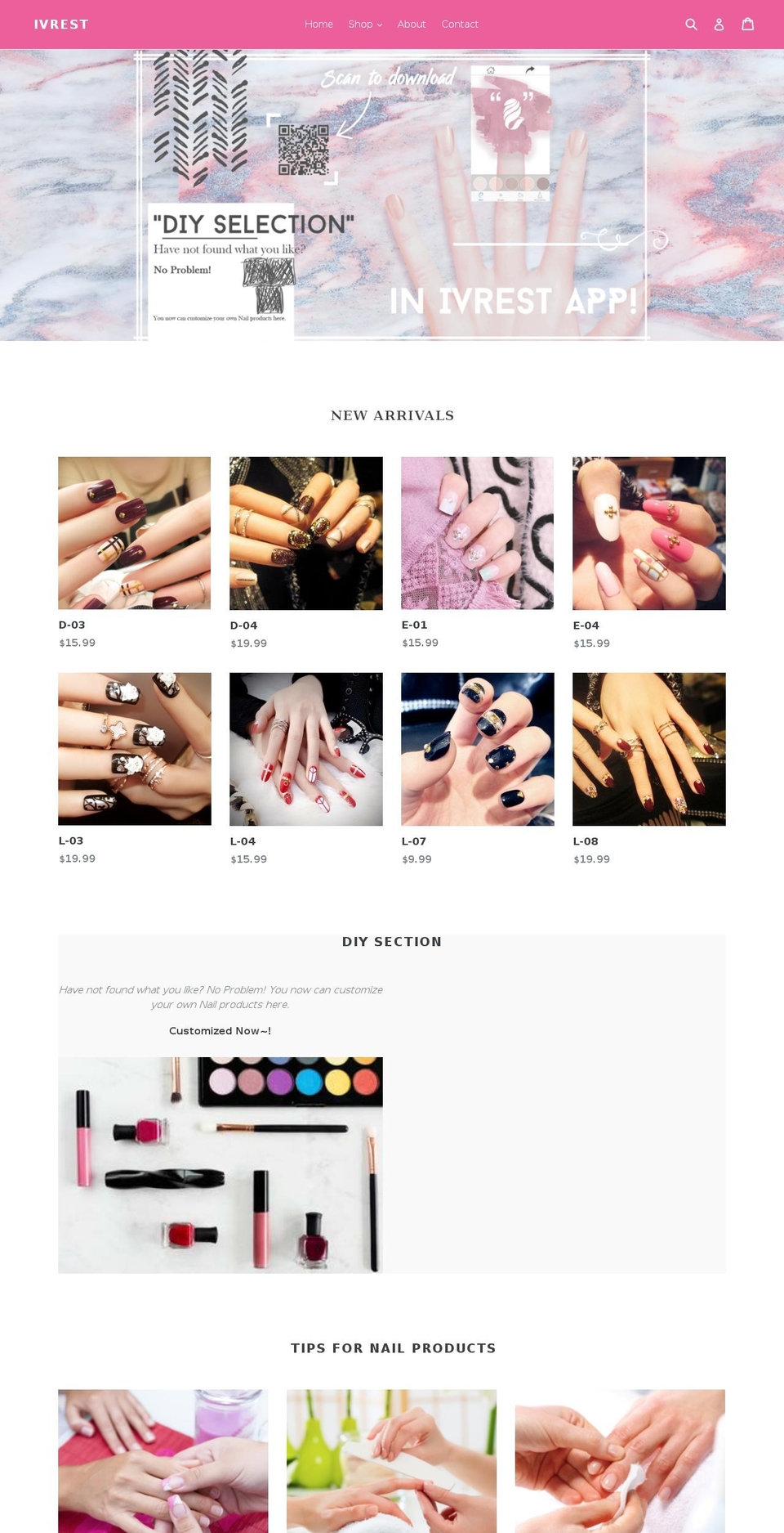 ivrest.com — Shopify storefront screenshot