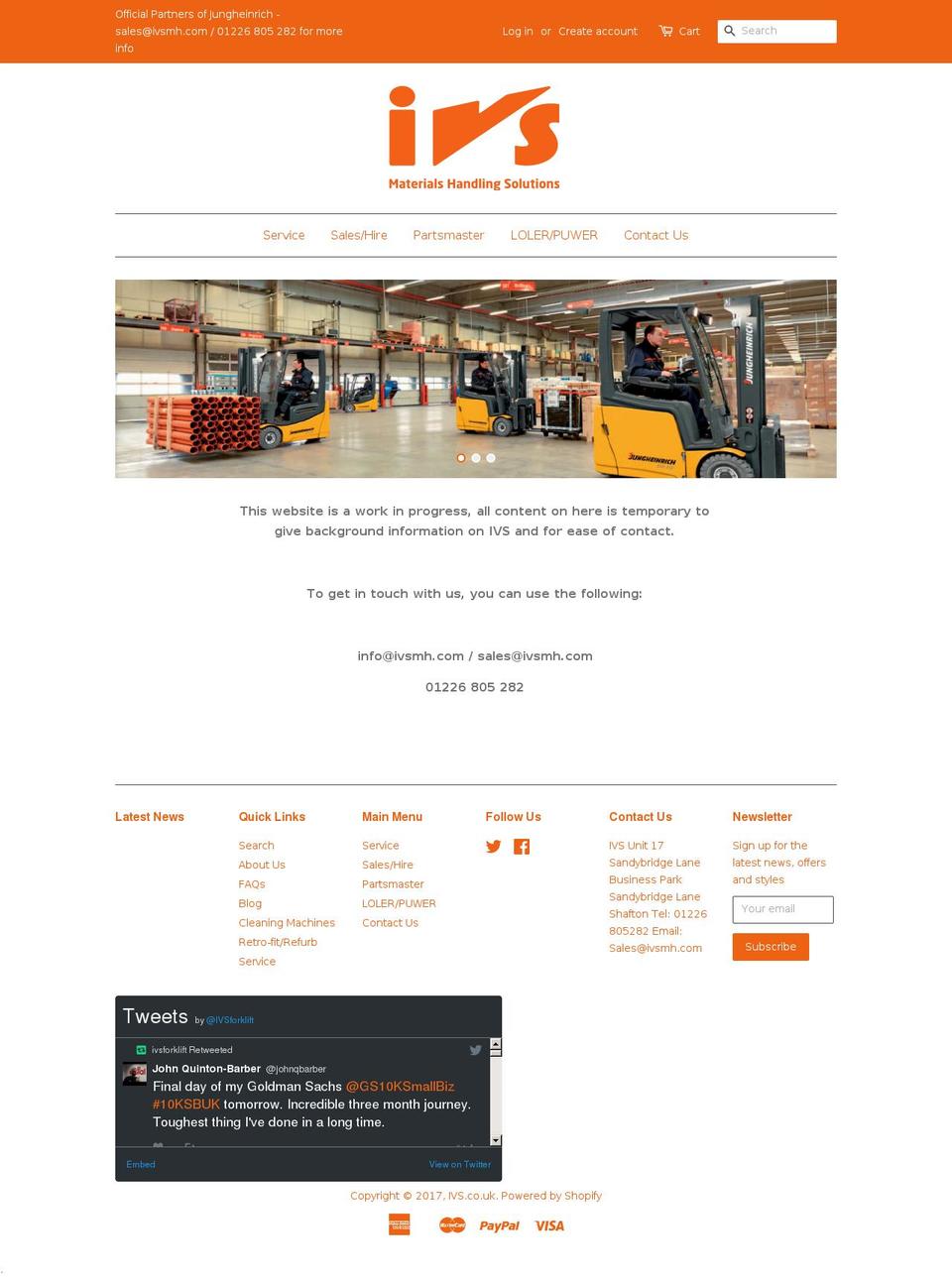 ivsmh.com shopify website screenshot