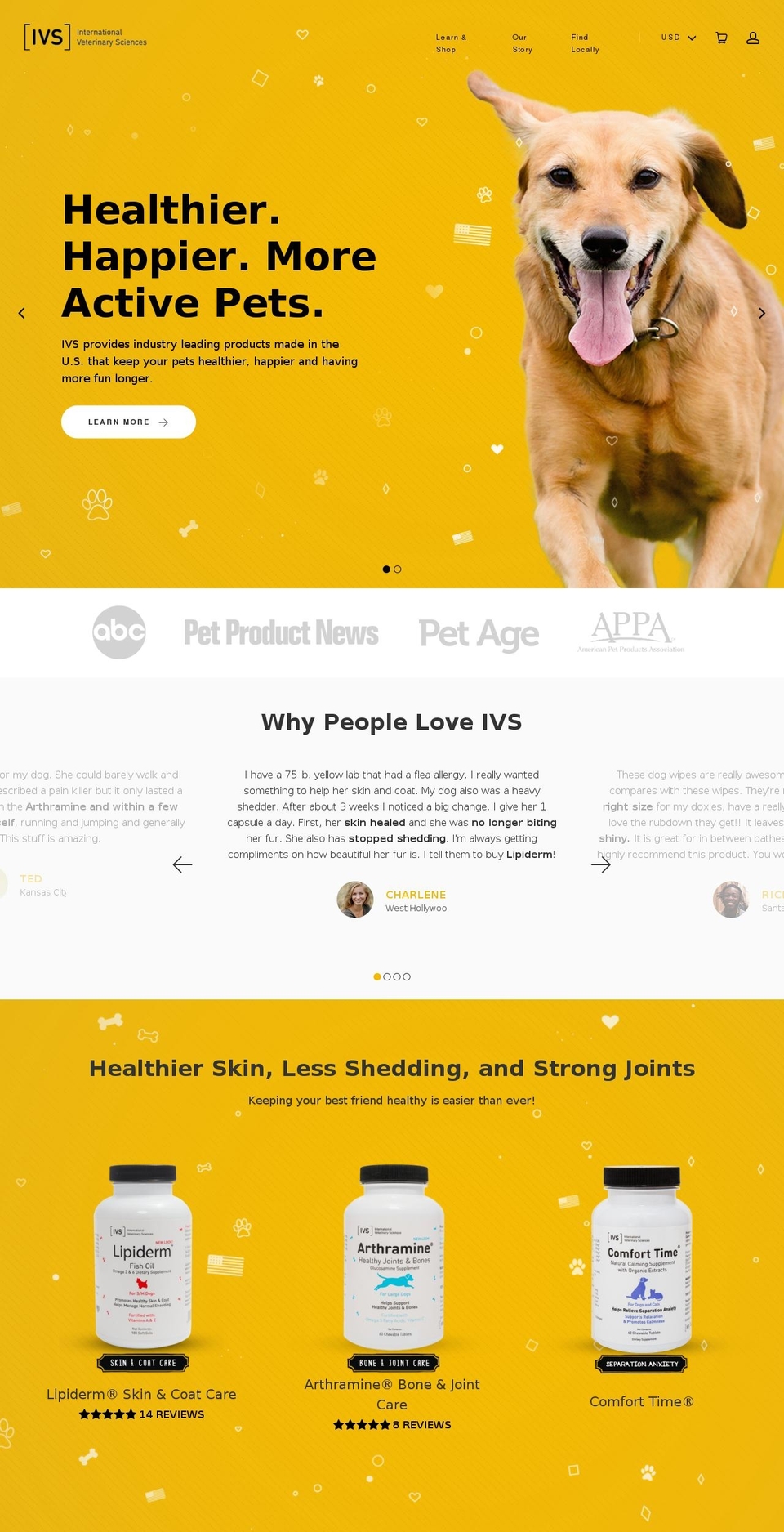ivspet.com shopify website screenshot