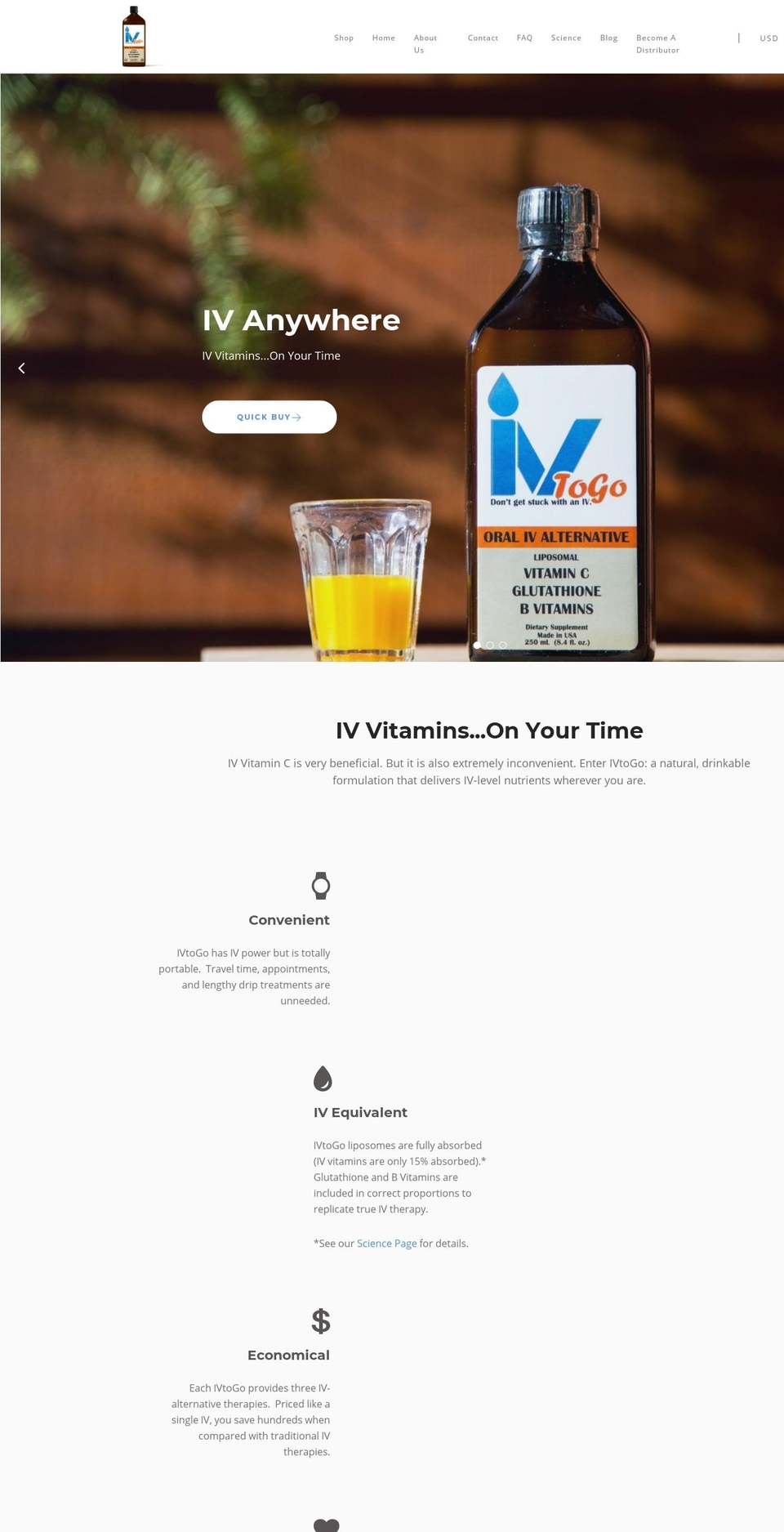 ivtogo.com shopify website screenshot