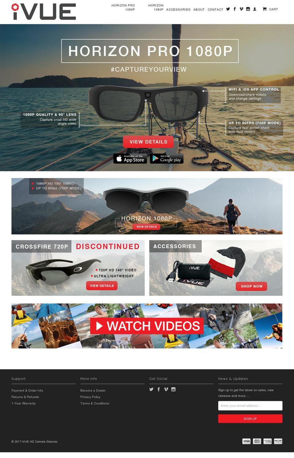 ivuecamera.com shopify website screenshot