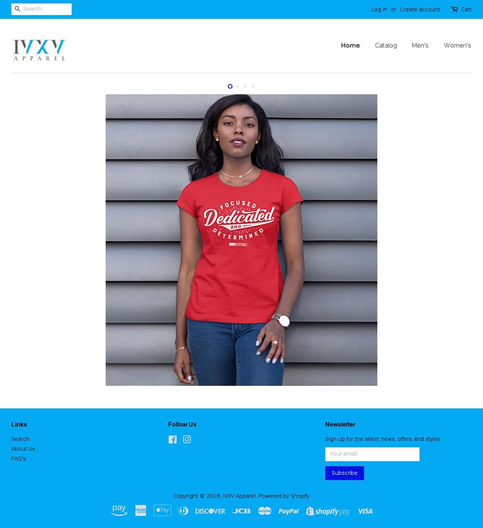 ivxvapparel.com — Shopify storefront screenshot