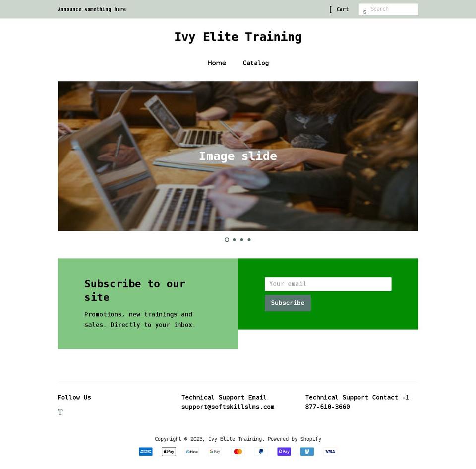 ivy-elite-t.myshopify.com shopify website screenshot