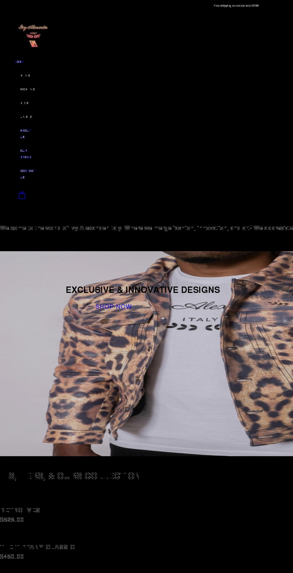 ivyalexanderitaly.com shopify website screenshot