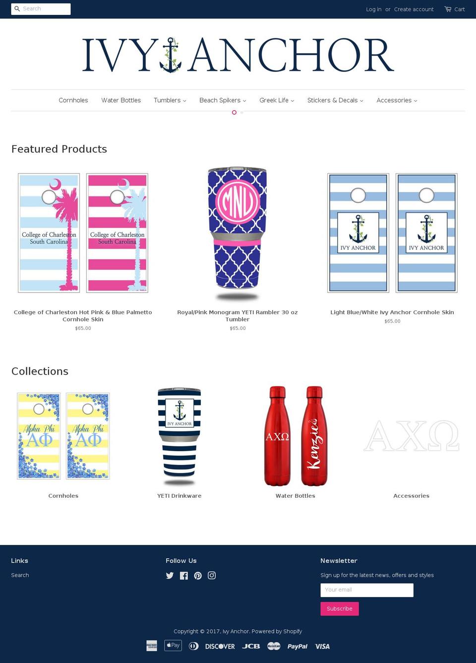 ivyanchor.com shopify website screenshot