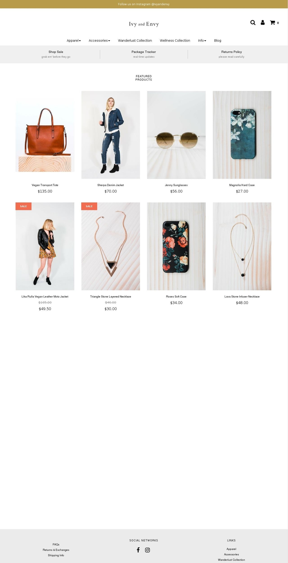 ivyandenvy.com — Shopify storefront screenshot