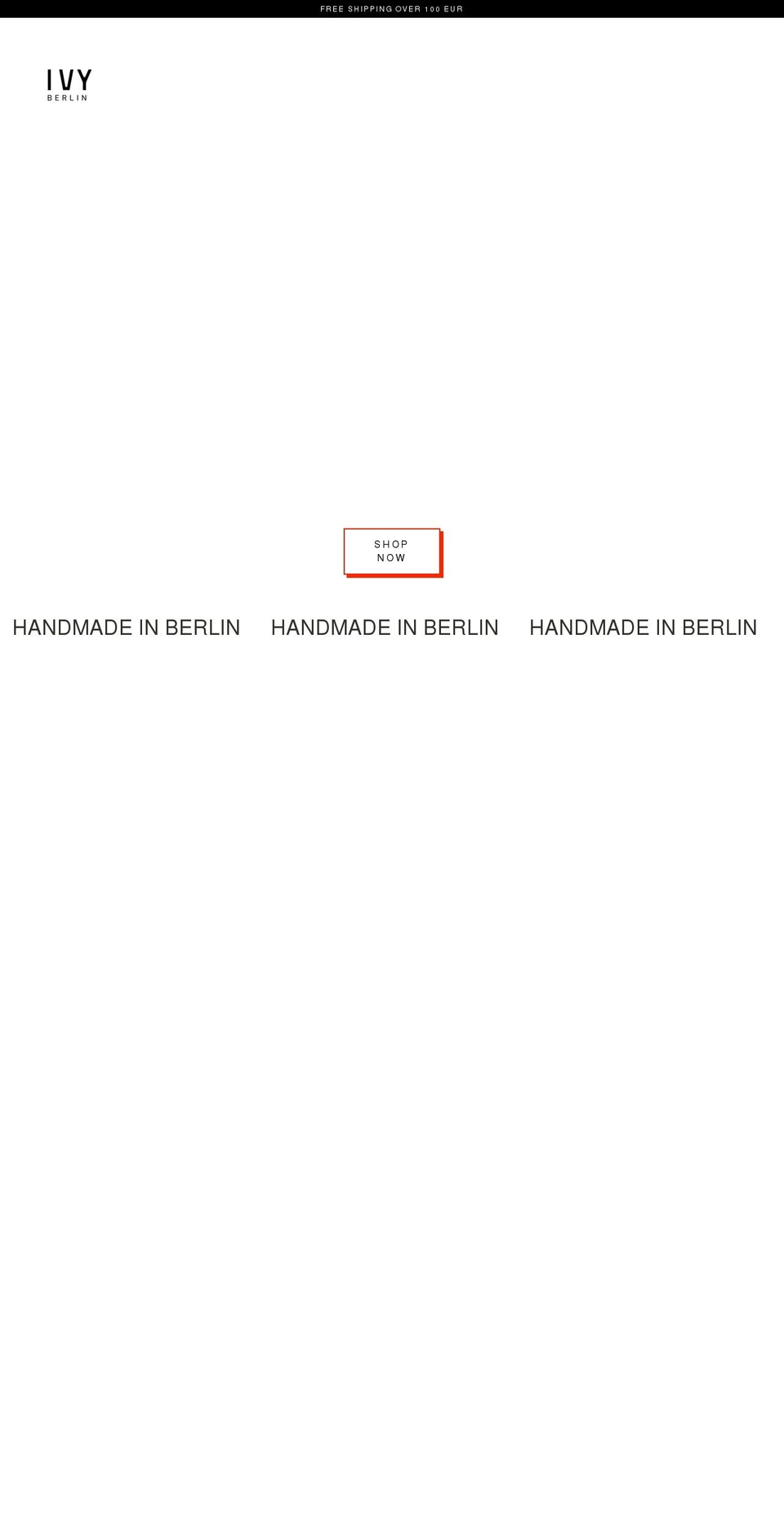 ivyberlin.com shopify website screenshot