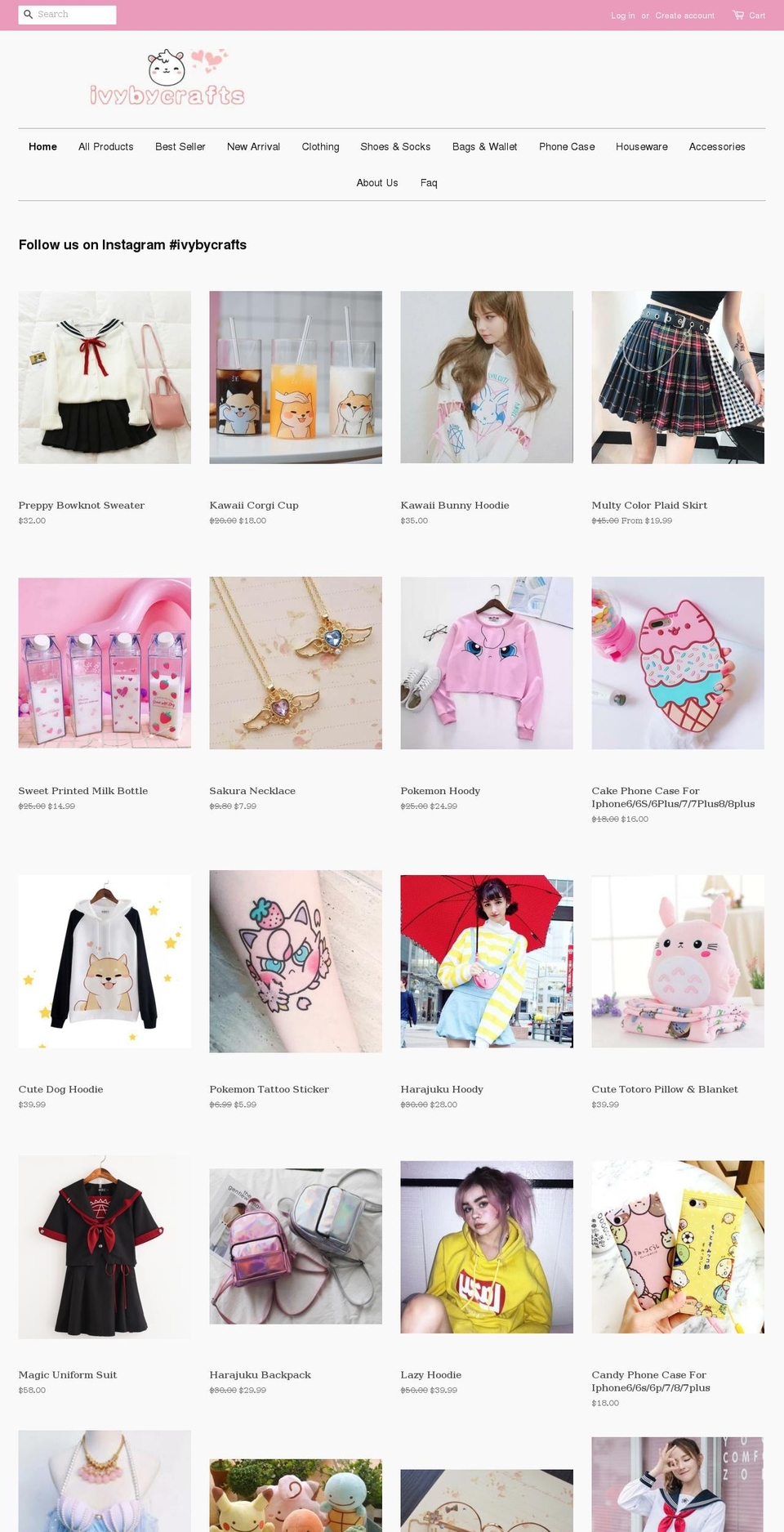 ivybycrafts.com shopify website screenshot