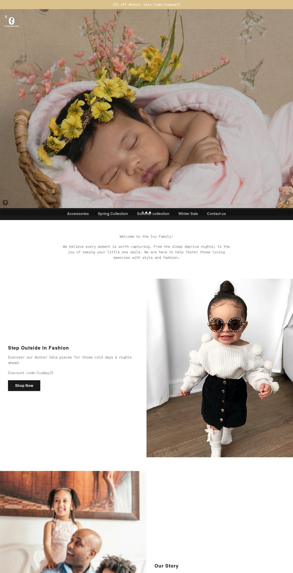 ivycollection23.com shopify website screenshot