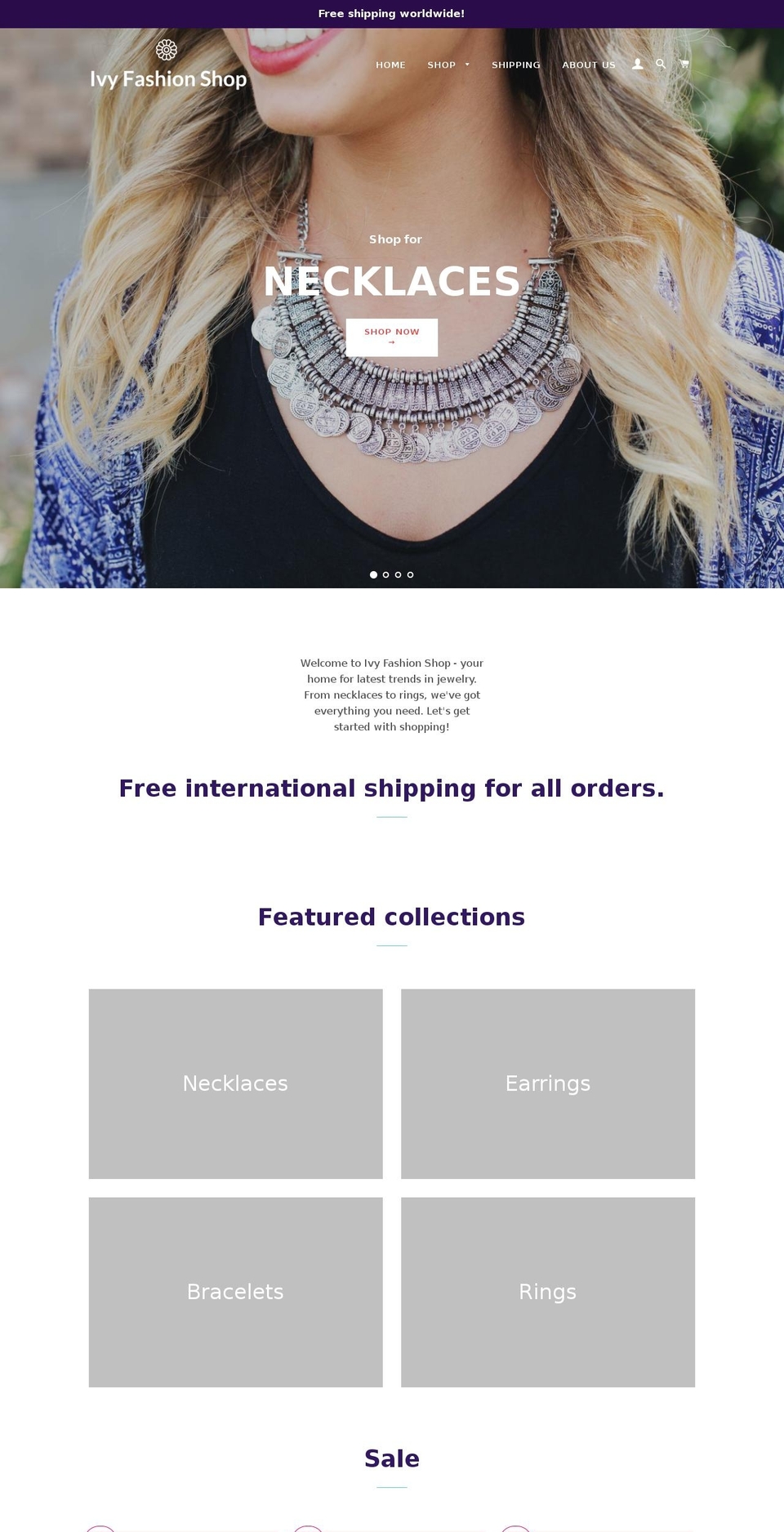 ivyfashionshop.com — Shopify storefront screenshot