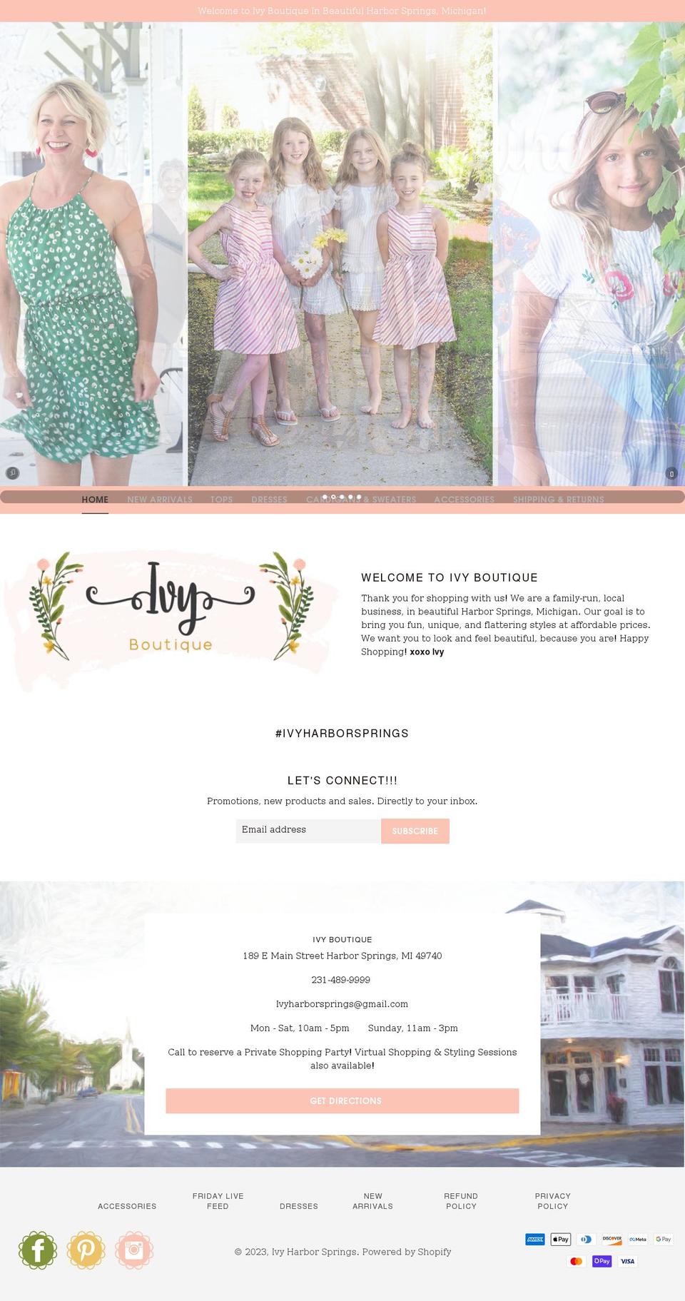 ivyharborsprings.com — Shopify storefront screenshot