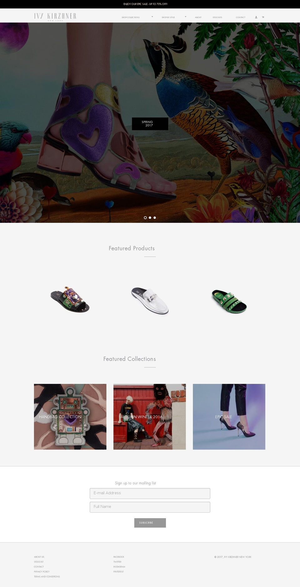 ivykirzhner.com shopify website screenshot