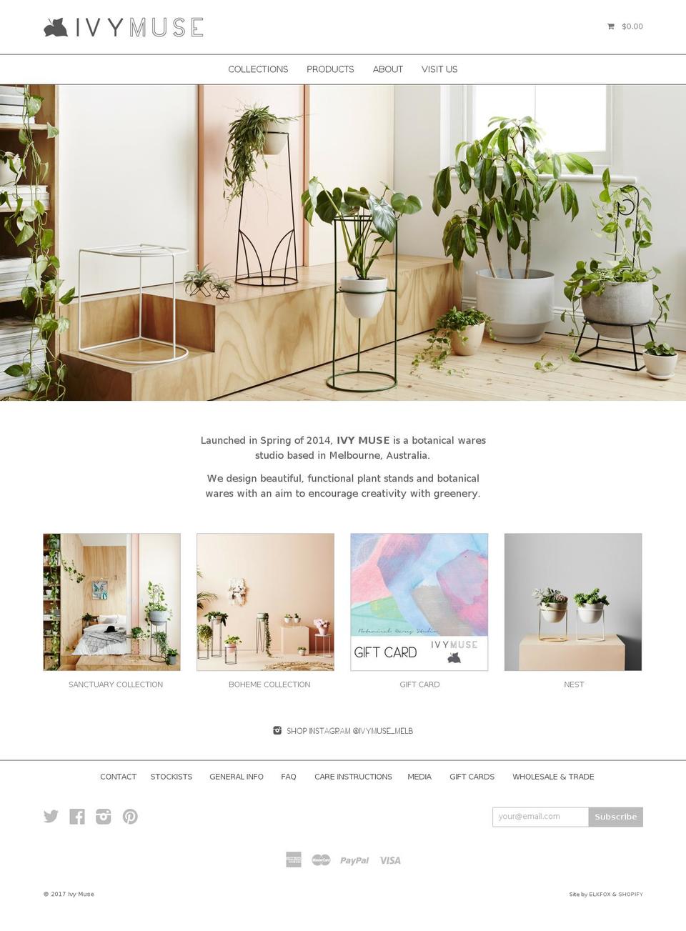 ivymuse.com shopify website screenshot