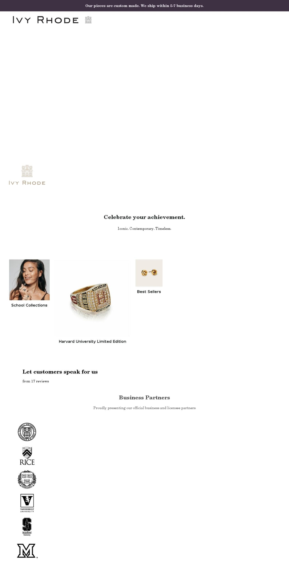 ivyrhode.com shopify website screenshot