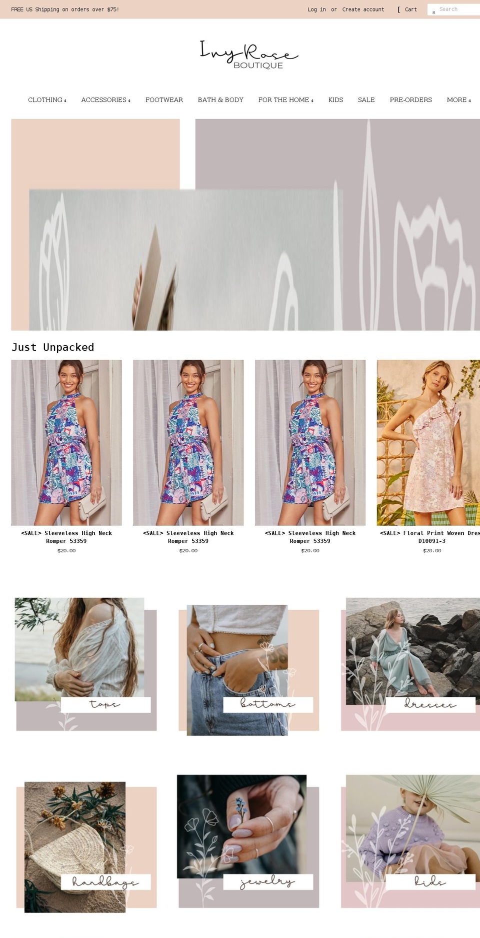 ivyrose-boutique.com shopify website screenshot