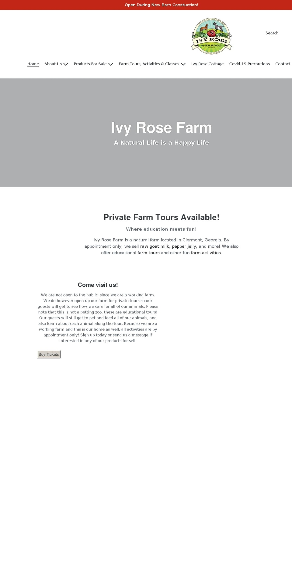 ivyrosefarm.com shopify website screenshot