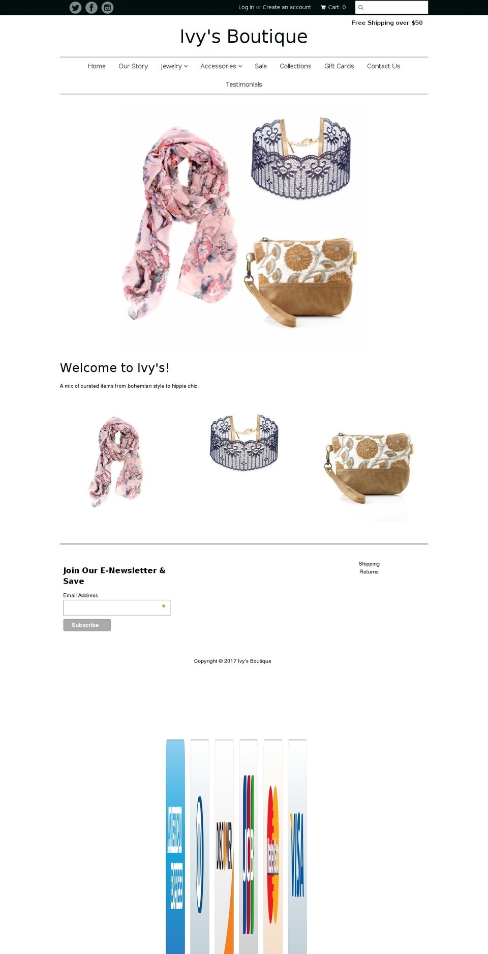 ivys-boutique.com shopify website screenshot