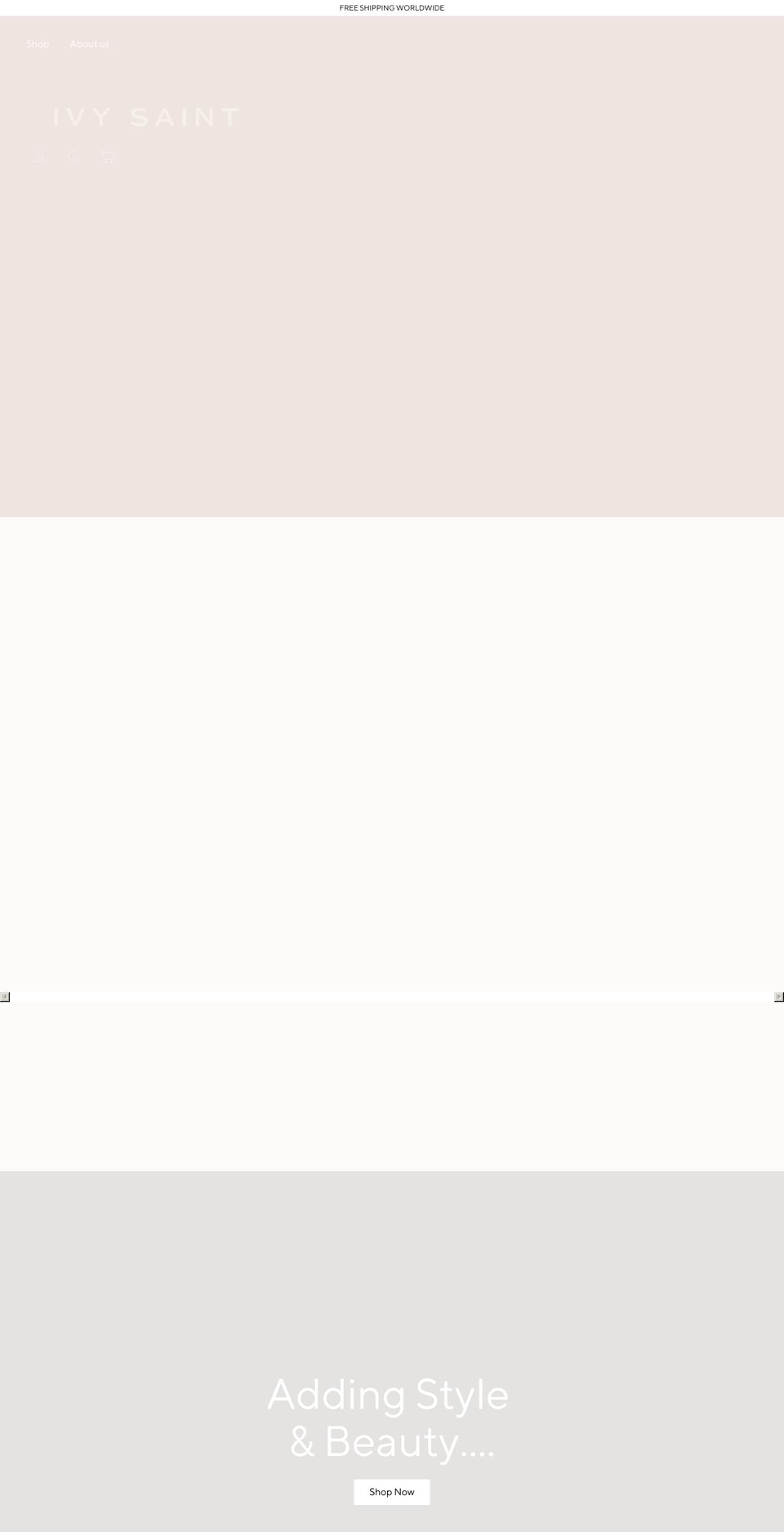 ivysaint.com shopify website screenshot