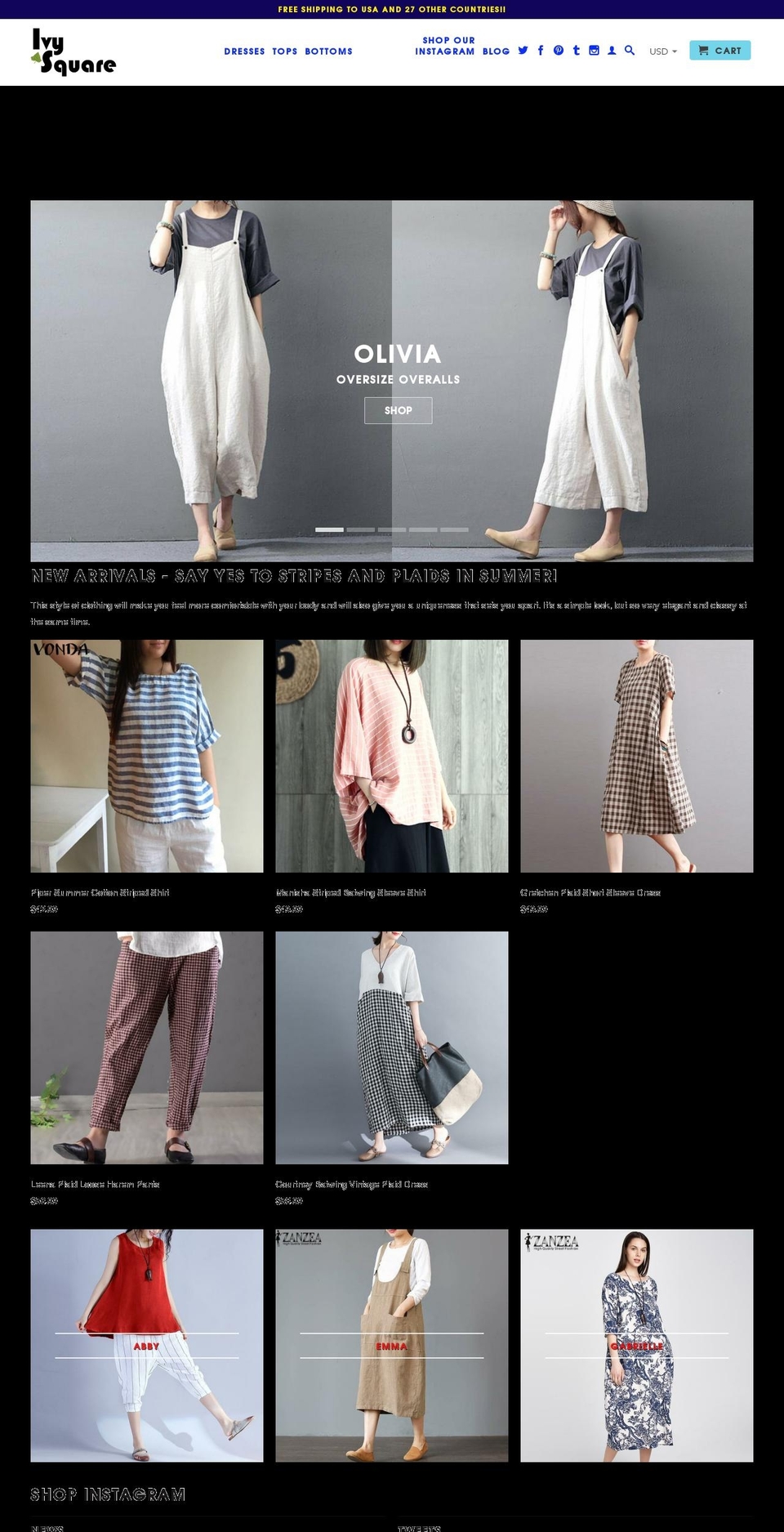 ivysquarefashions.com shopify website screenshot