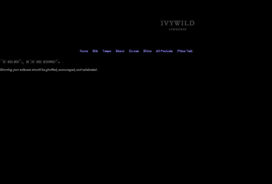 ivywildlingerie.com shopify website screenshot