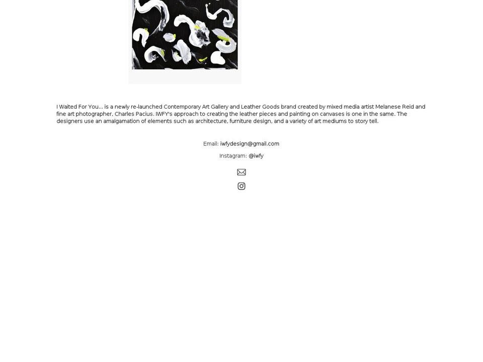 iwaitedforyou.net shopify website screenshot