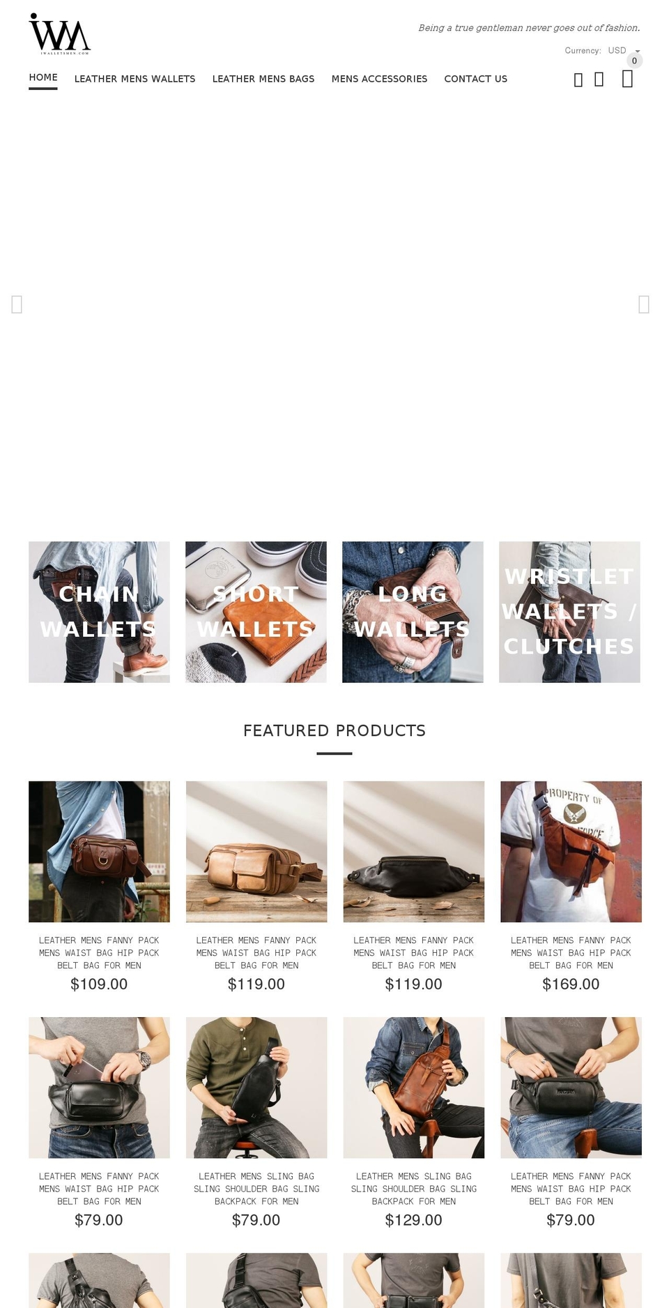 YourStore Shopify theme site example iwalletsmen.com