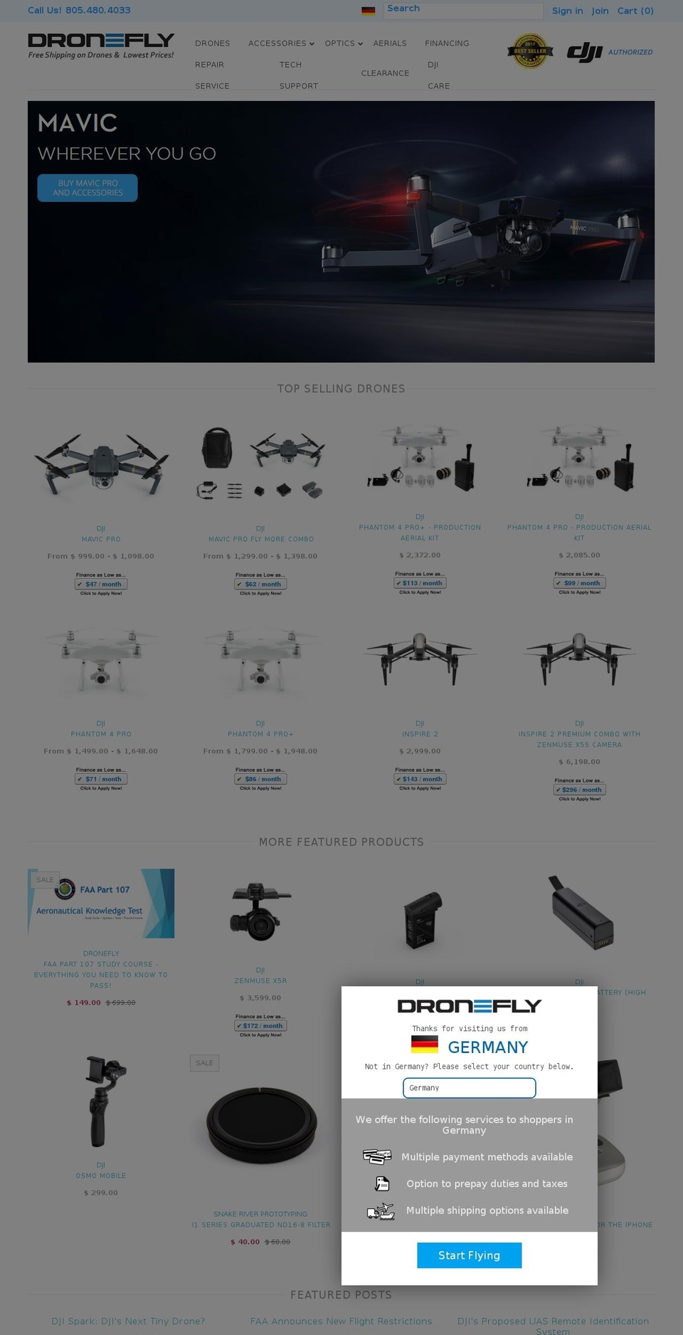 iwantdrone.com shopify website screenshot
