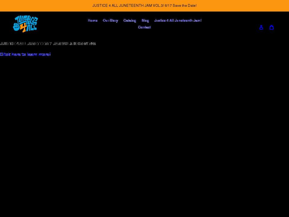iwantjustice4all.com shopify website screenshot