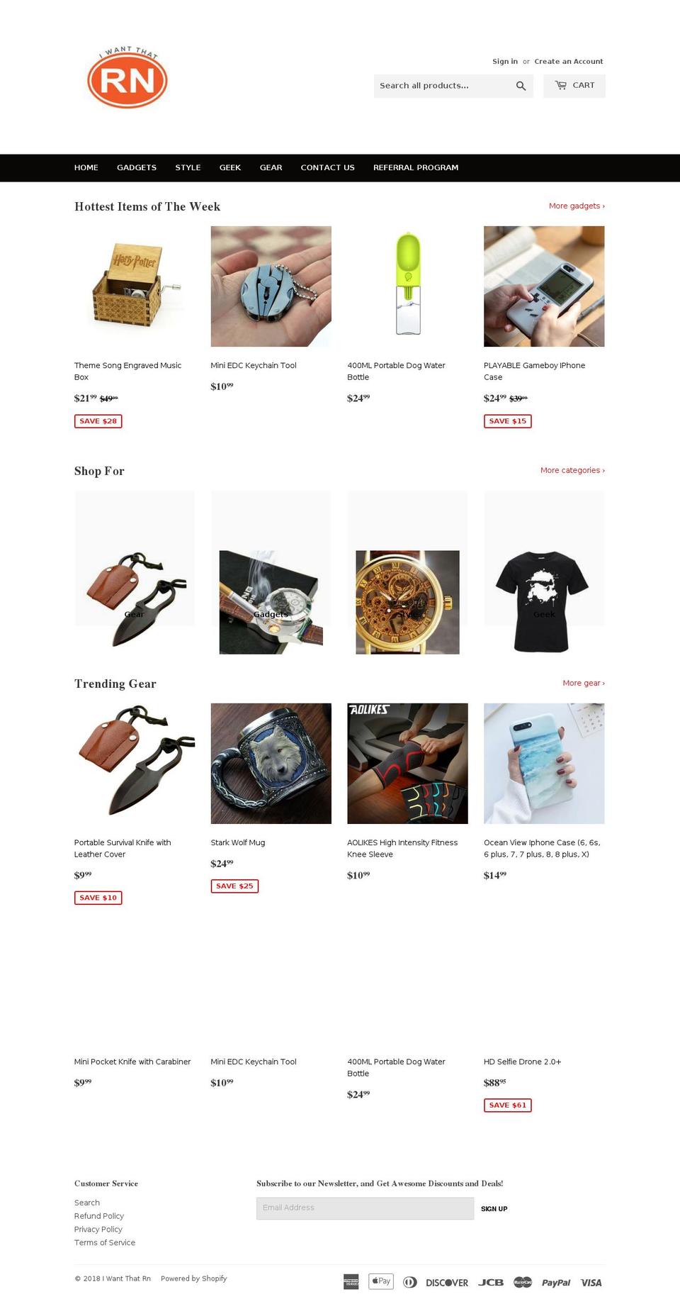 iwantthatrn.com shopify website screenshot