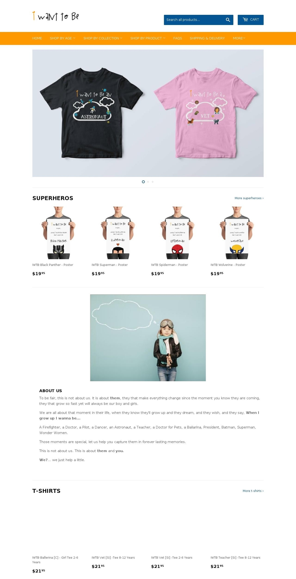 iwanttobe.us shopify website screenshot